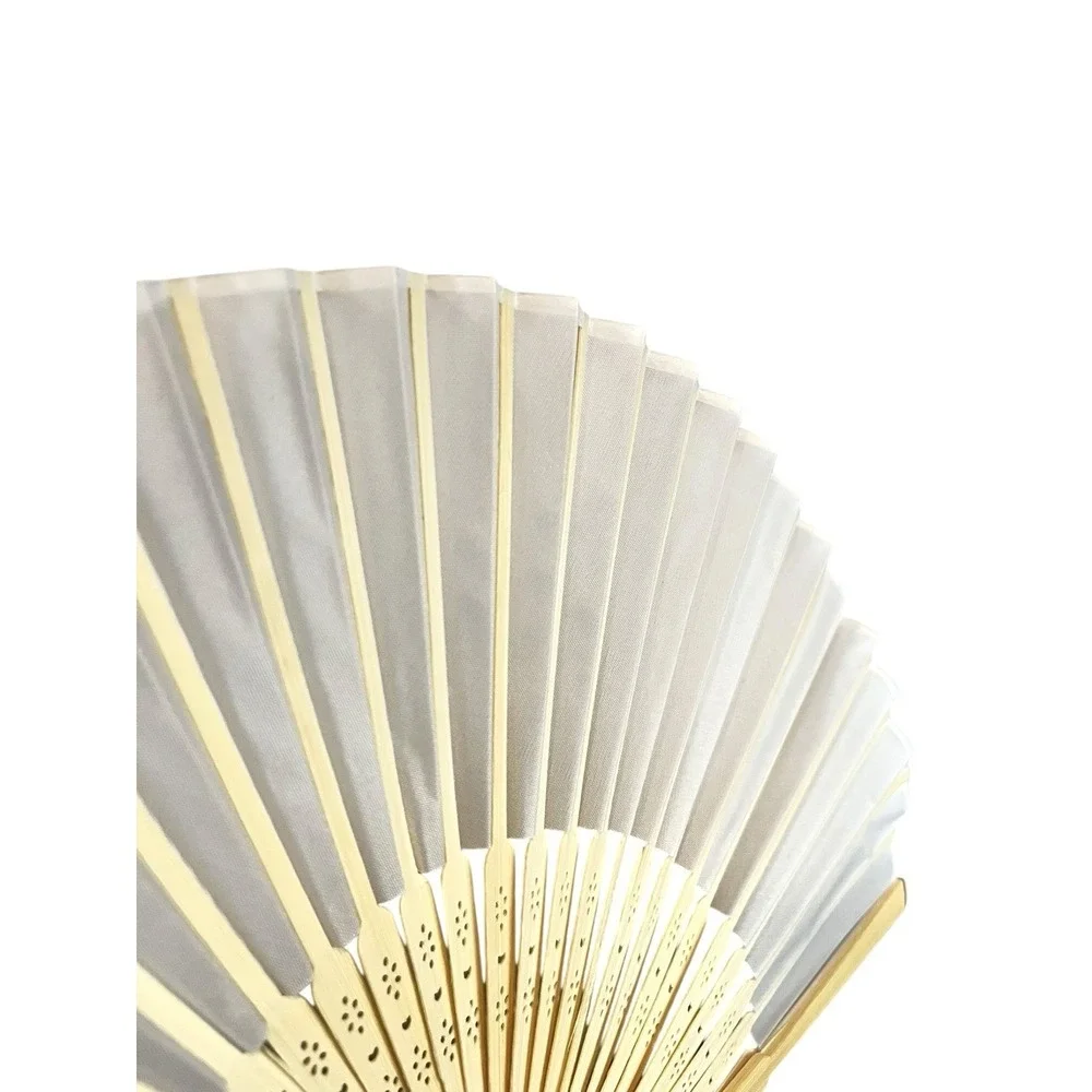 New Set of 20 Chinese Style Bamboo/White Paper Folding Fan Wedding Party Favor